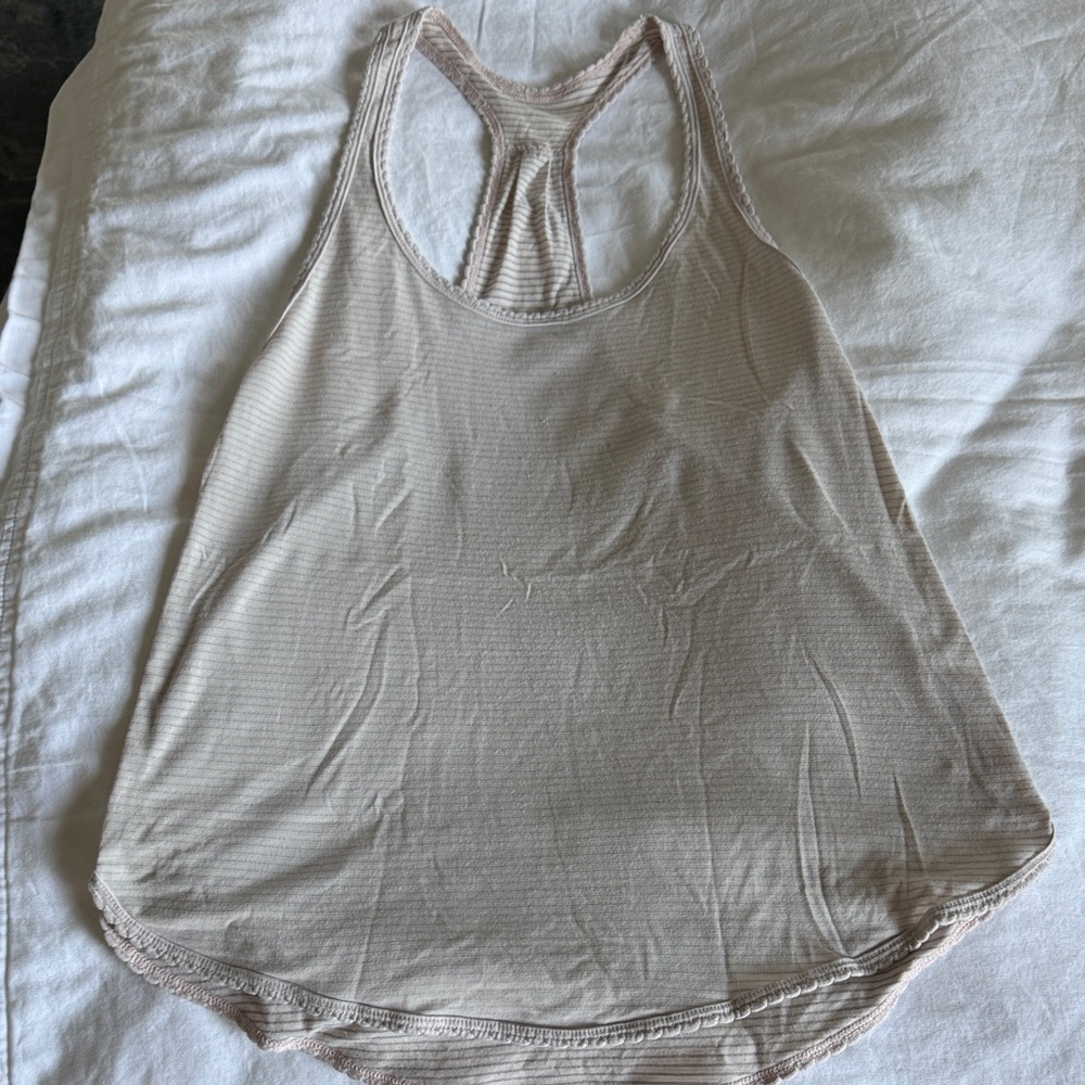 Lululemon Scalloped Pink Tank